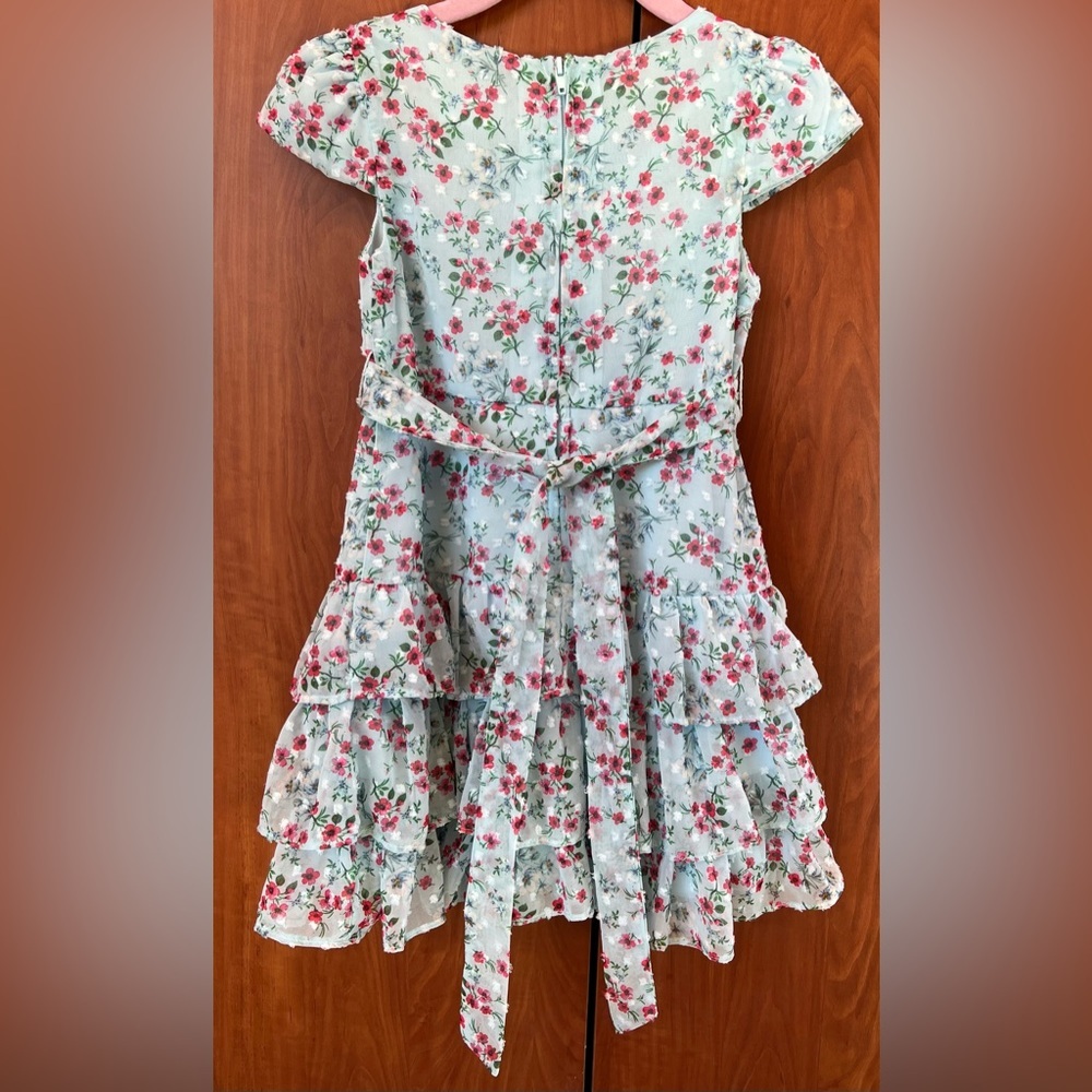 Rare Editions - Floral ruffle cap sleeve dress (Size 5T) - Picture 2 of 7